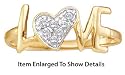 Beautiful Yellow Gold Diamond Love Promise Ring ** SPECIAL **
