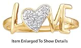 Beautiful Yellow Gold Diamond Love Promise Ring ** SPECIAL **