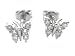 Small Diamond Butterfly Earrings, 18k Gold
