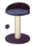 Maxi-Pet 84477 Kratzbaum EUROPA dunkelblau Hoehe 54 cm mit Spielmaus am Band