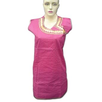 Handmade Women Cotton Top With Sequins & Lase On Bottom 