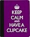 Rikki KnightTM Keep Calm and have a Cupcake – Purple Color Design – Black Leather and Faux Suede Case for Apple iPad® 2 – The New iPad (3rd Generation) – Unisex – Ideal Gift for all occassions!