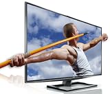 Toshiba Cevo 55ZL2G 140 cm (55 Zoll) 3D LED-Backlight-Fernseher (Full-HD, 3D ohne Brille, 800Hz AMR, DVB-T/-C/-S, CI+) schwarz