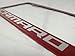 Chevy Camaro Red Stainless Steel License Plate Frame