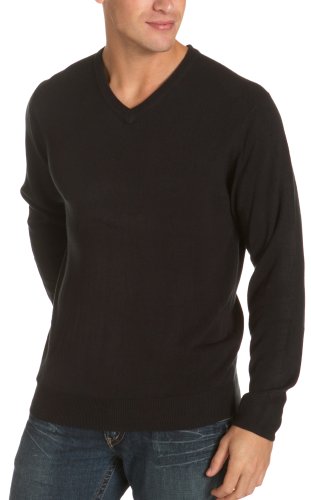 Geoffrey Beene Men's Supersoft Acrylic Jersey V-Neck Sweater