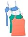 4 Pack Active Shelf Bra Cami Set Cotton Spandex