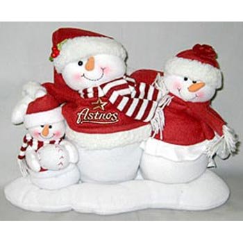 Houston Astros Table Top Snow Family (Quantity of 1)