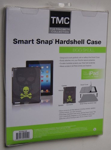 TMC The Macbeth Collection BGG SKULL iPad Smart Snap Hardshell Case