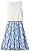 As U Wish Big Girls' Belted Sleeveless Dress with Chambray Prt Bottom