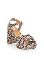 Pepe Jeans Sandalias de tacón Grace Animal (Beige)