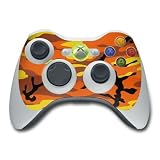 Orange Camo Design Skin Decal Sticker for the Xbox 360 Controller