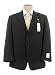 Joe Joseph Abboud Mens Single Breasted 2 Button Black Pinstripe Wool Suit - Size 42S