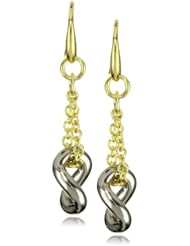 1AR by UnoAerre 18k Gold Plated Two Tone Drop Earrings