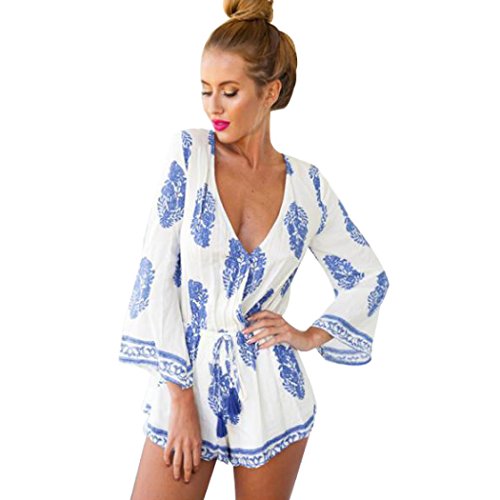 Meilleur reve(メイヤーリーブ)【選べる5色/4サイズ】 レディース オールインワン シフォン サロペット ペイズリー 花 フラワー エスニック おしゃれ 海外 水着 の上にも