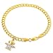 10K Yellow Gold 0.35 Carat Diamond Charm Bracelet 7