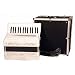 Barcelona Full-Size 30 Key Piano Styled Accordion - White with Free Locking Case
