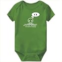 Baby Bodysuit Green " BORN TO Aikido ... FORCED TO STUDY ! " Sports 6 - 9 Months