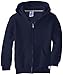 Russell Athletic Boy's 8-20 Fleece Full Zip with Hood, Navy, X-Large