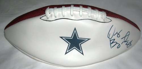Dez Bryant Autographed Dallas Cowboys Logo Football W/PROOF, Picture of Dez Signing For Us. Oklahoma State Cowboys