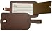 Chocolate Brown Leather Luggage Tag