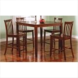 Yucaipa 5 Piece Dining Set with Matching Chairs in Walnut