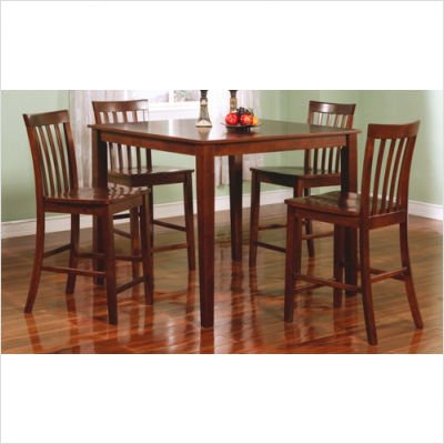 Yucaipa 5 Piece Dining Set with Matching Chairs in Walnut
