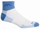  : Darn Tough Coolmax 1/4 Sock Mesh,Light Blue,Small