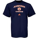 adidas Auburn Tigers Navy Blue Stacked T-shirt