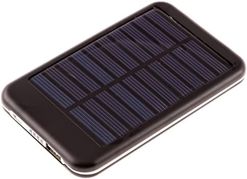 Treqkr50 Black Solar Panel Charger 5000mah Portable Charger Power Bank for Iphone, Ipad, Samsung Galaxy, Nexus and Other Kinds of Android Phones. Keep Your Phone or Tablet Alive - Elegant, Stylish and Versatile!