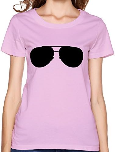 LFD Women's Sunglasses Shades Cotton Round Collar T Shirt 22 Pink