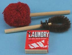 Dollhouse Miniature 2 Piece Cleaning Tools Set with Soap!