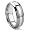 8MM Tungsten Carbide 14K White Gold Inlay Wedding Band Ring Sz 5.0 SN#265