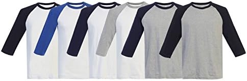 Men Baseball Athletic Crew Neck Reglan 3/4 Sleeve T Shirts with Tullette Socks