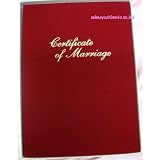 結婚証明書キリスト式・ベルベットモア（レッド）【誓約書】