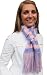 Handmade Alpaca Natural Fiber Scarf - Lilac and Pink Sorbet Stripes (Extra Lo...