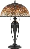 Quoizel Tiffany 29 1/2 -Inch Table Lamp with Fossil Stone Shade,Burnt Cinnamon finish #TFFS6330BC