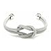 Silvertone Cuff Bracelets, Bangle Bracelets w/ Designer Inspired Jewelry Infinity Knot Bracelet