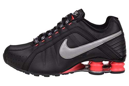 Nike Women's WMNS Shox Junior, BLACK/METALLIC SILVER-DARK GREY-HYPER PUNCH