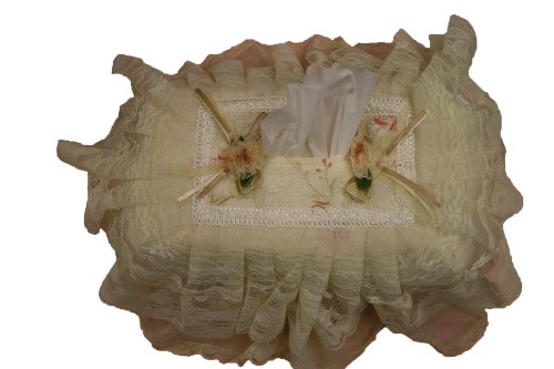 Eden Lace Tissue Box Cover - Beige