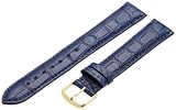 Hadley-Roma Men's MS2007RF-180 18-mm Blue Genuine Alligator Leather Watch Strap