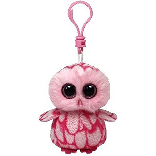 Ty beanie boos pinky-pink owl clip