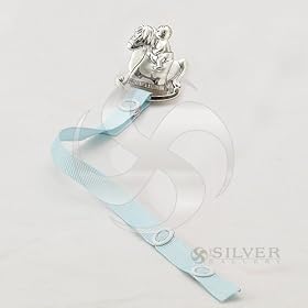 Empire Sterling Rocking Horse Pacifier Clip - Blue