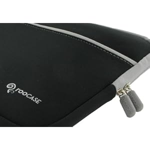 rooCASE ASUS U6V-V2-Bamboo 12.1-Inch Netbook Sleeve Case - Dual-Pocket Black