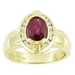 14K Yellow Gold Ruby and Diamond Ring