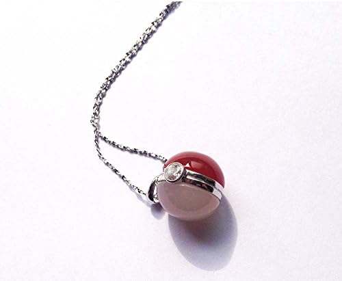 Gamboy Pokemon POKEMON Pokeball Necklace Pendant Cosplay 925 Sliver