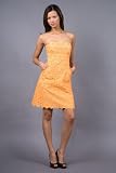 Orange Strapless Eyelet Dresses by Shoshanna