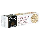 Carr's Table Water Crackers, Cracked Pepper, 4.25-Ounce Boxes (Pack of 12)