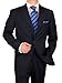 Gino Valentino Men's 2 Piece 3 Button Jacket Flat Front Pants Stripe Suit