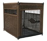 Mr. Hershers 134 Wicker Dog Crate - Large - Dark Brown