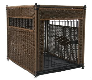 Pet Product 132 Wicker Dog Crate - Small - Dark Brown
